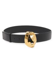 Shop Bottega Veneta - Abstract Buckle Leather Belt | Saks