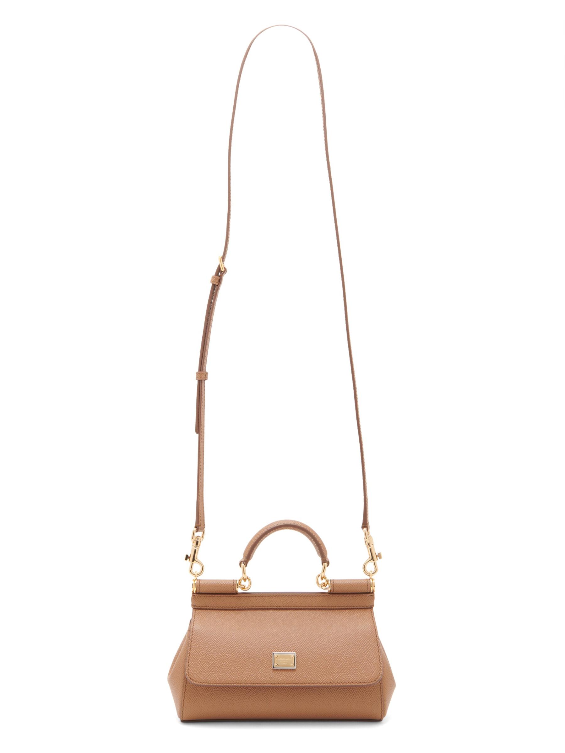 Dolce＆Gabbana★SICILY レザー トップハンドルバッグ★ DOLCE&GABBANA Sicily small textured-leather tote | NET-A-PORTER