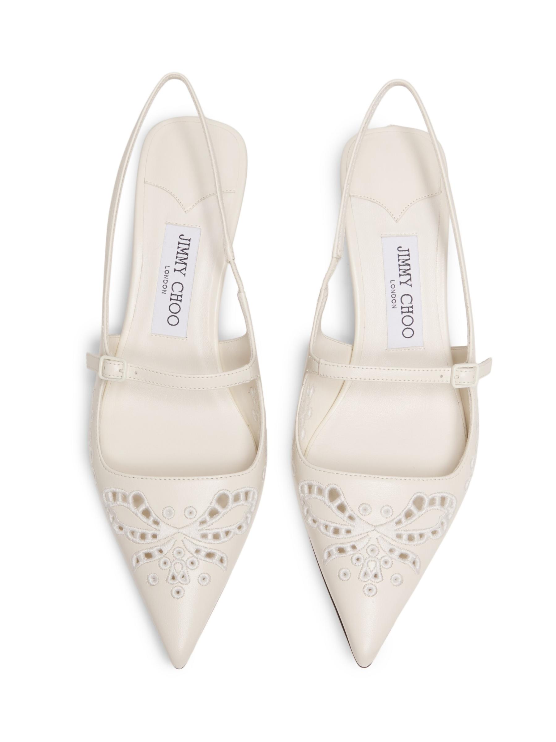 【JIMMY CHOO】スリングバックレザーパンプス Amel 50 | ブラックナッパレザー・スリングバックパンプス