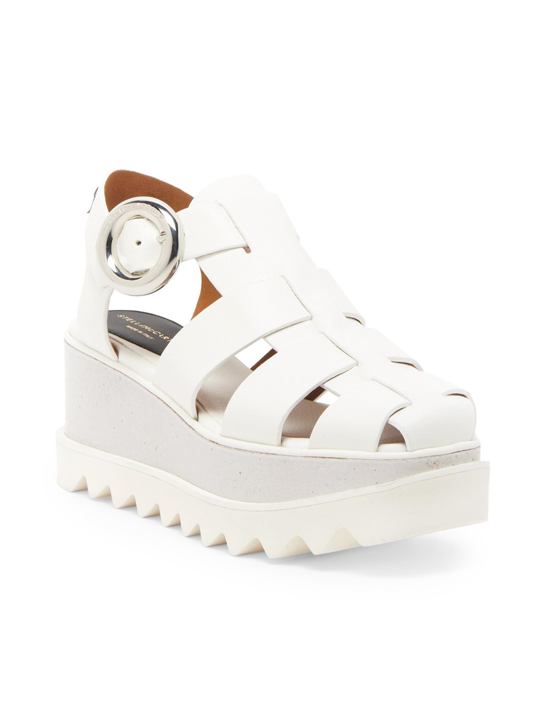 Shop Stella McCartney - Elyse 70MM Textured Platform Sandals