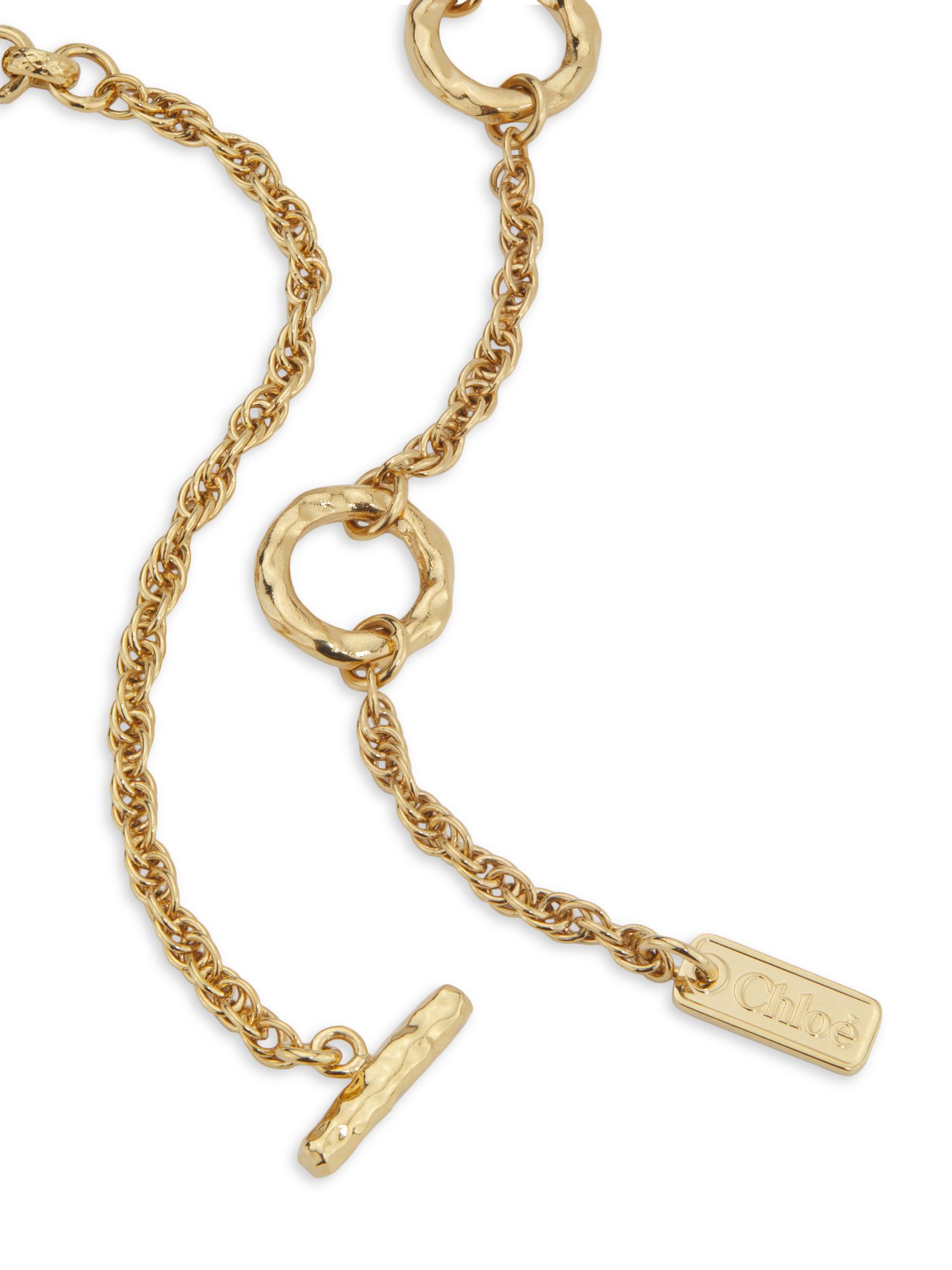 【関税送料込】Chloe pompoms necklace Chloé Pompoms pendant necklace in gold - Chloe | Mytheresa