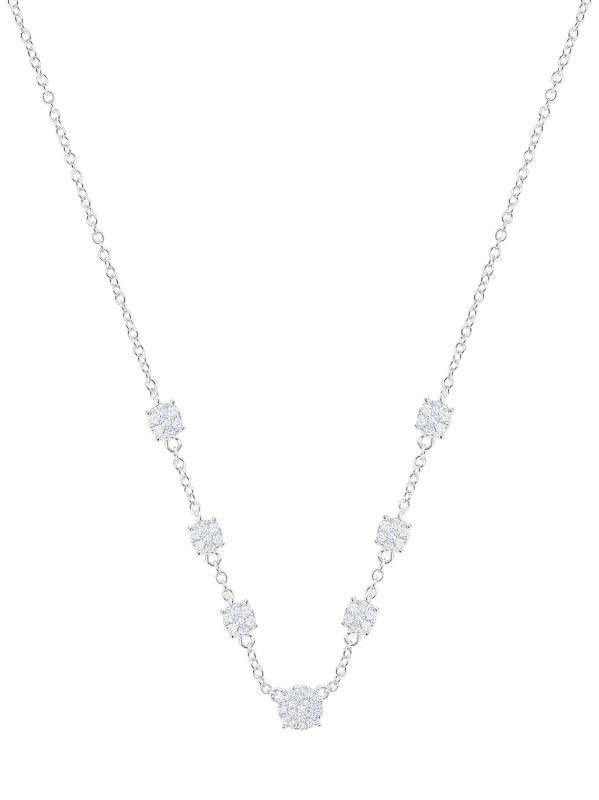 قلادة من الذهب الأبيض عيار 14 قيراط والألماس عيار 0.19 TCW