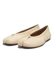 Shop Maison Margiela - Tabi Leather Ballerina Flats | Saks