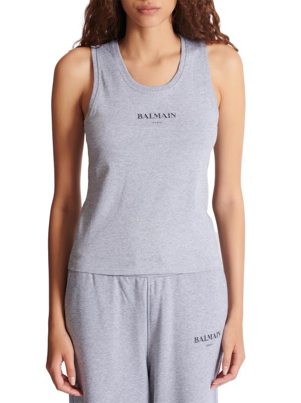 Balmain - ロゴグラフィックタンクトップ をオンライン購入