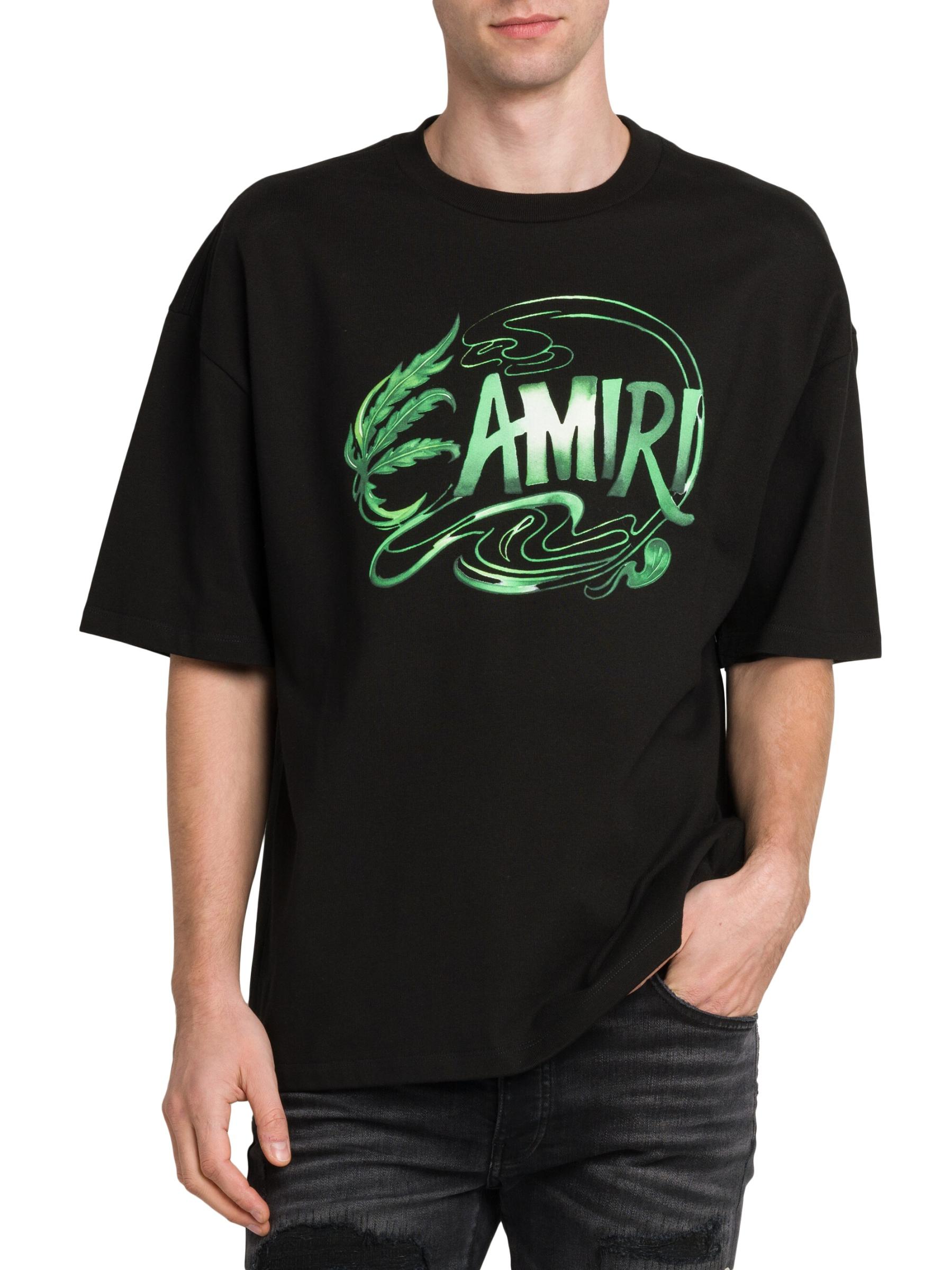 関税込★【AMIRI】オーバーサイズ・クルーネックTシャツ Amiri - アミリ・ナイト・コットン・オーバーサイズ・クルー