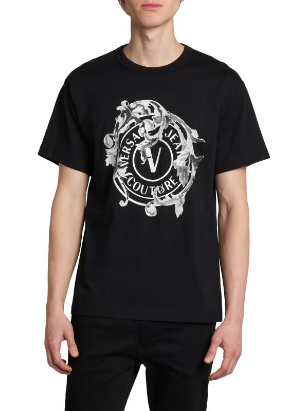 VERSACE - バロッコ シルエット ロゴ Tシャツ Versace Jeans Couture - バロッコロゴクルーネックTシャツ を