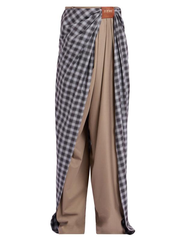 Loewe - コットン混ドレープワイドパンツ をオンライン購入