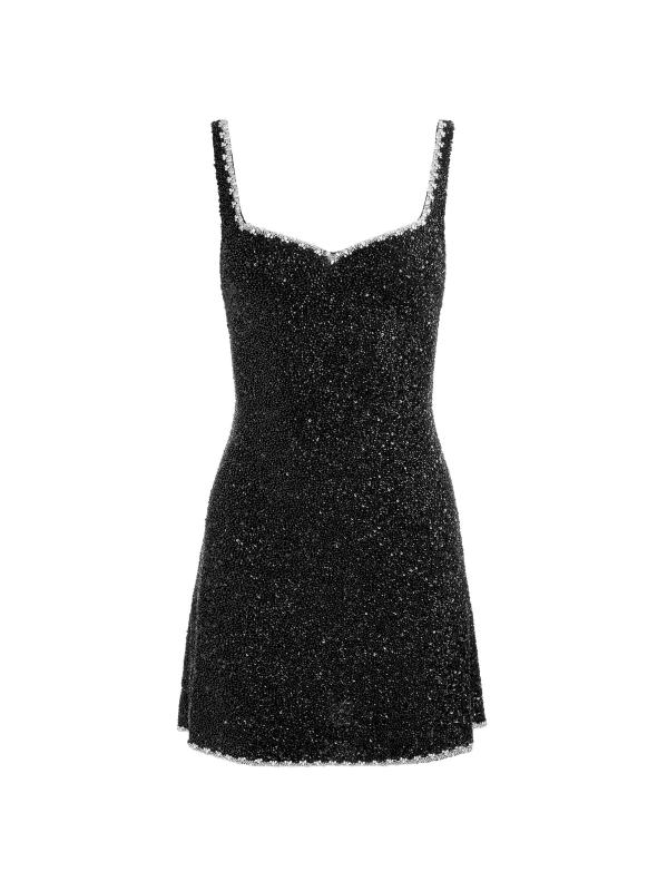 فستان قصير على شكل قلب مزيّن من إيف