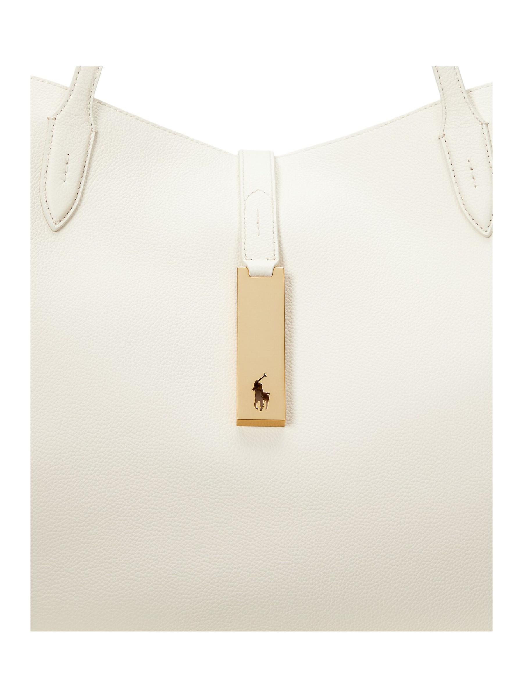 Shop Polo Ralph Lauren - Large Polo ID Leather Tote Bag