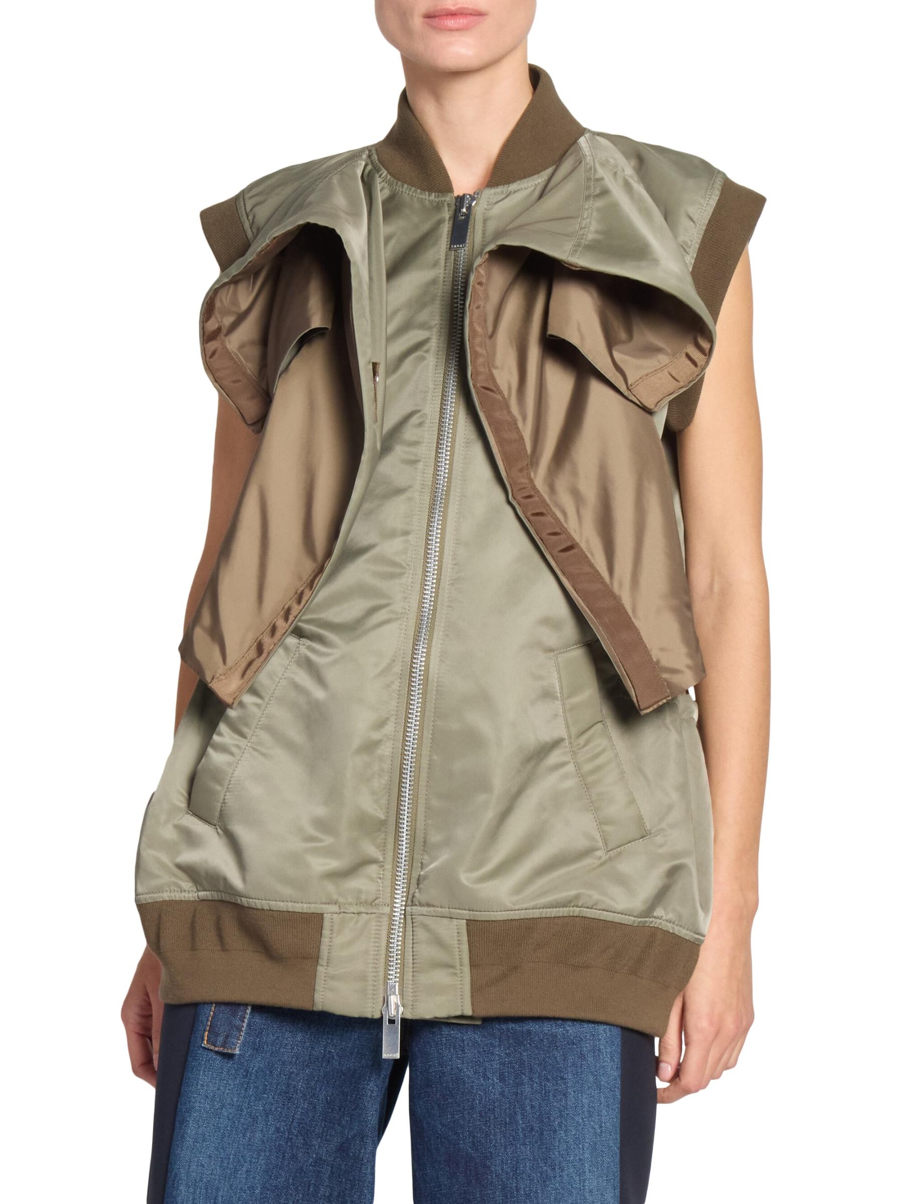 美品】 sacai サカイ Nylon Twill べストジャケット