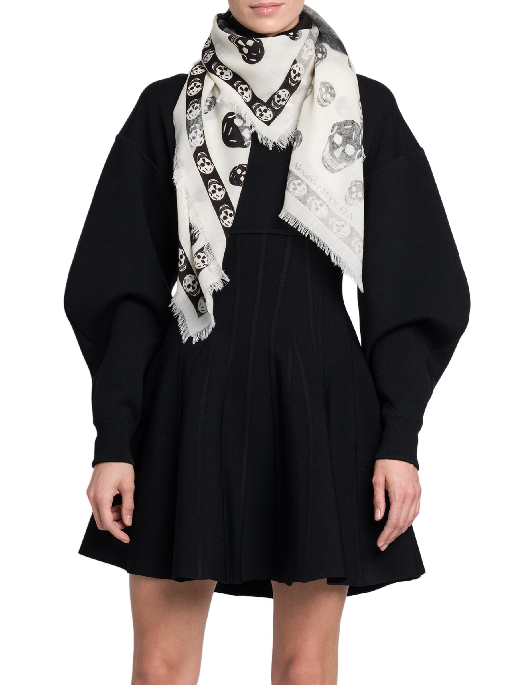 Shop Alexander McQueen - Skull Orchid Silk Scarf | Saks