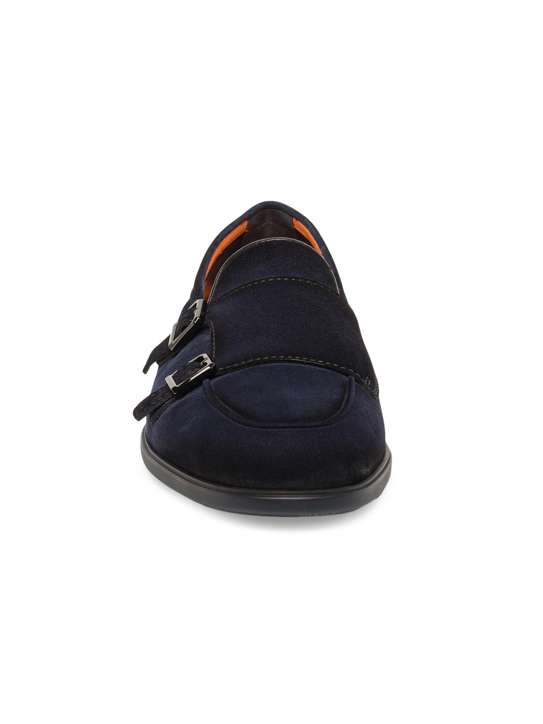 Santoni - マリブ・ダブルバックル・スエード・ローファー を