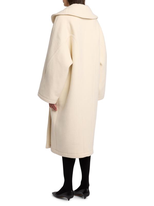 #4: معطف ريجينو من الصوف غير المتماثل - عاجيي