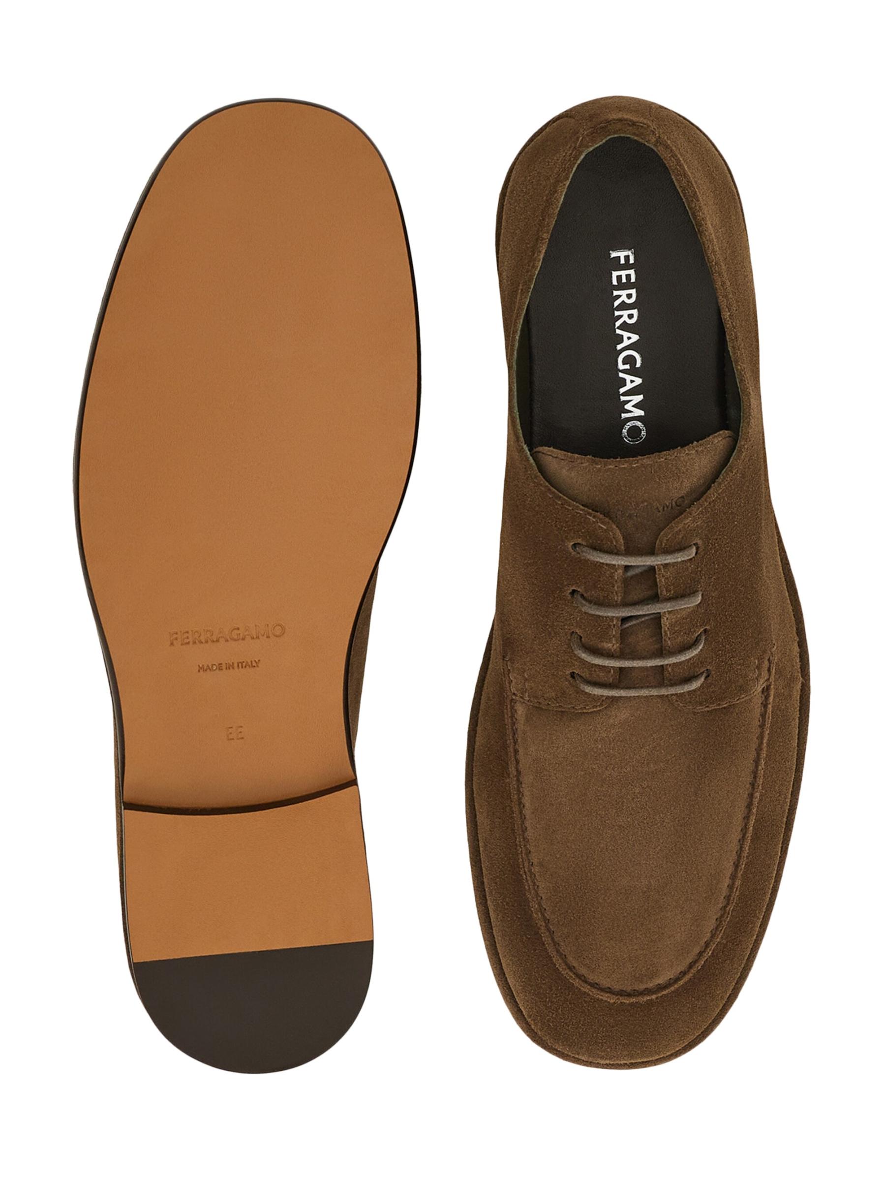 （K25443）フェラガモ スエード シューズ 7 1/2（約26.5㎝） Ferragamo - スエードレースアップダービーシューズ を