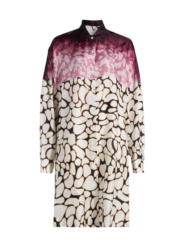 Dries Van Noten - ダシア・プリントシルク・シャツドレス を