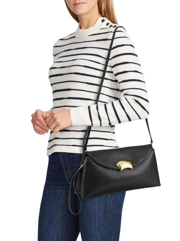 #2: حقيبة يد آي دي سوفت مزدوجة من الجلد - أسود