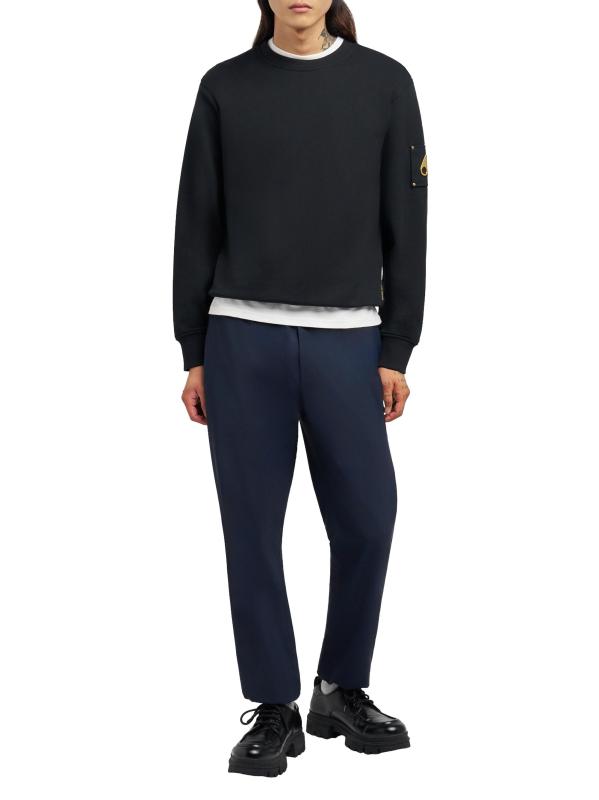 #6: سويت شيرت رياضي من قطن سنايدر بمقاس عادي من انترلوك - أسود