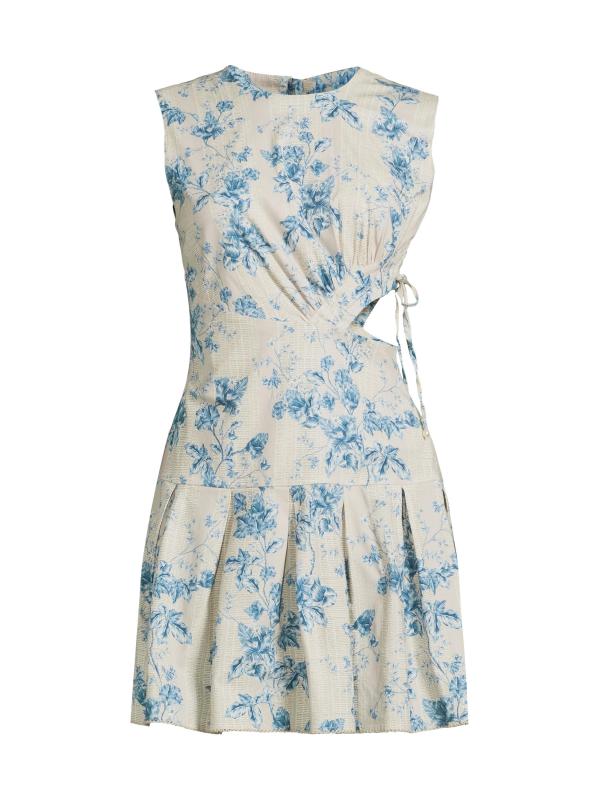 فستان قصير بطيات بفتحات من Otoño