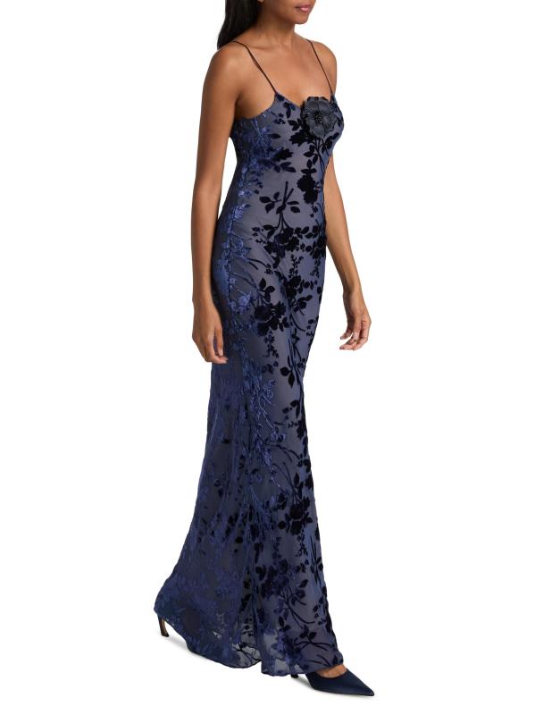 #7: فستان ديفوري فلاور سليب من الحرير المزهّر - القوات البحرية