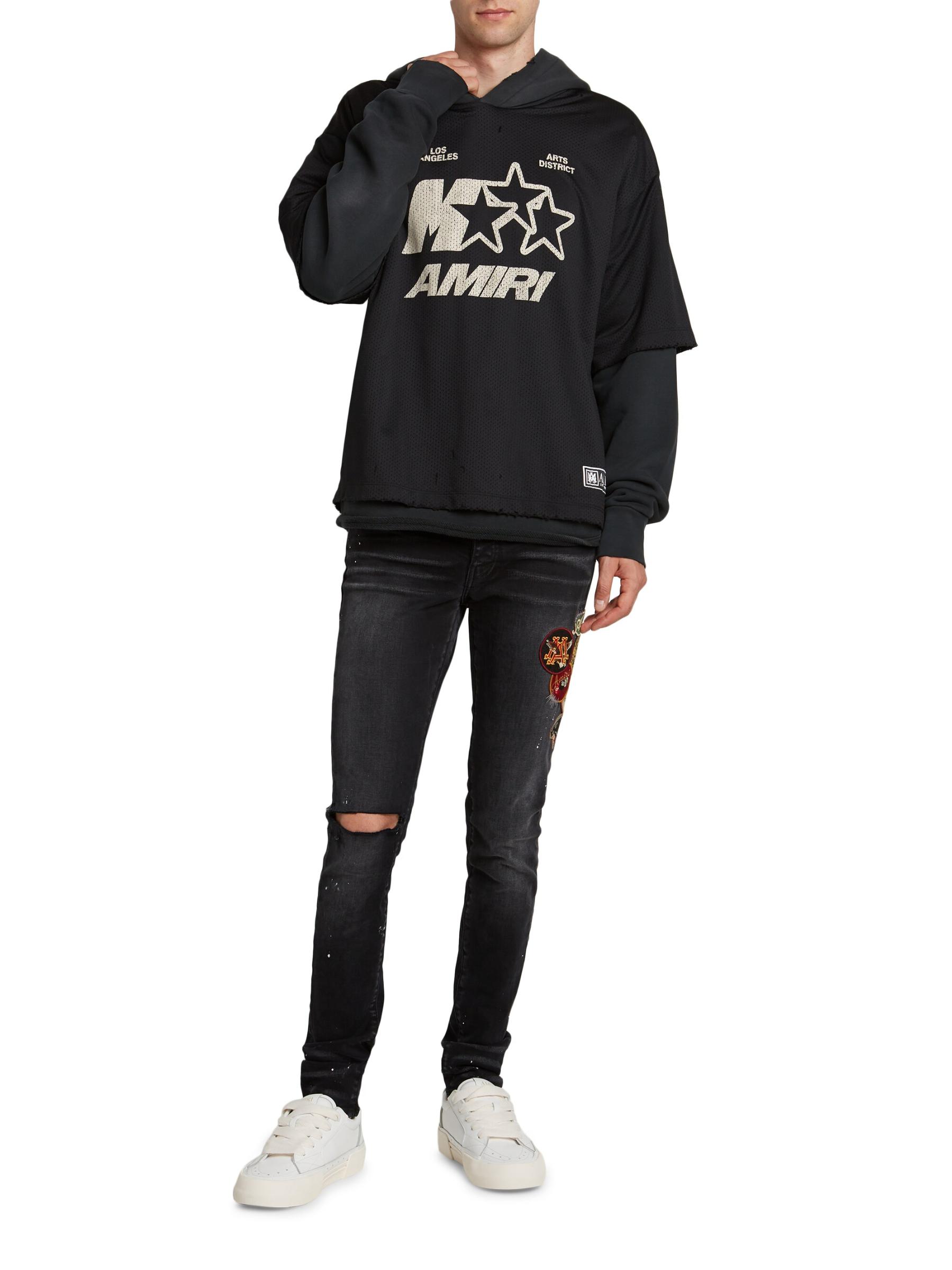 Amiri - スター・メッシュ・レイヤード・パーカー をオンライン