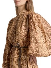 Shop Zimmermann - Cascadian Leopard Linen Tunic Dress | Saks