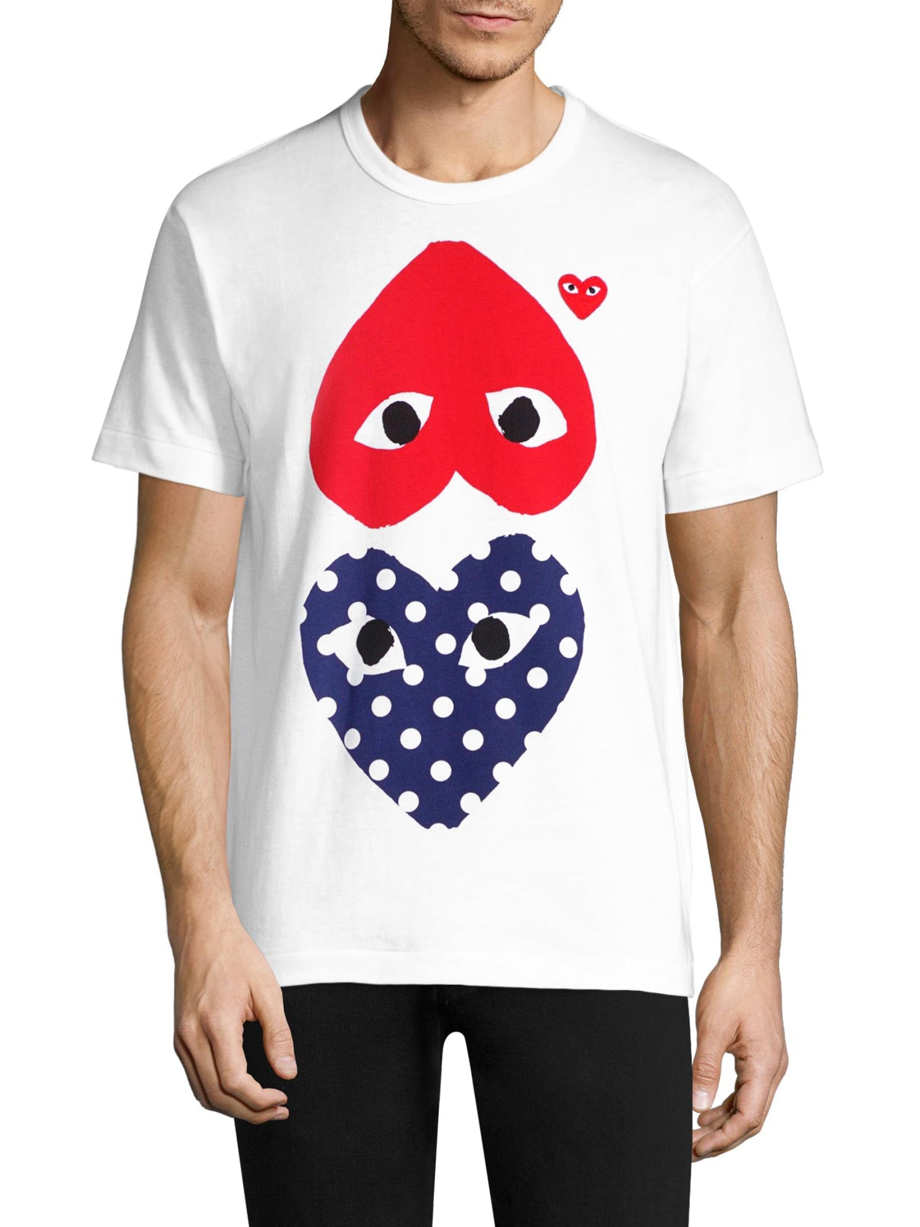 COMME des GARCONS ★ ポルカドット エッジ ハート Tシャツ 人気 PLAY CDG POLKDOT HEART T-SHIRT プレイ コム デ ギャルソン