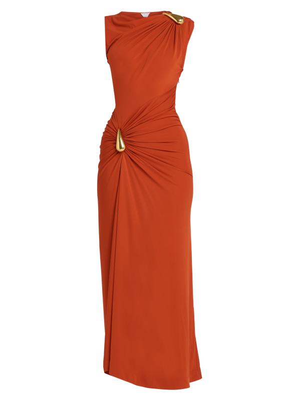 ワンピース BOTTEGA VENETA Embroidered Jacquard Dress Bottega Veneta Embroidered Jacquard Dress with Open Back
