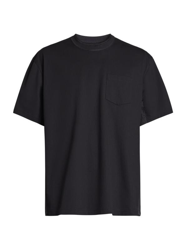 SACAI ★ ナイロンツイル×コットンジャージー Tシャツ Nylon Twill Mix Cotton Jersey T-Shirt | sacai Official Store