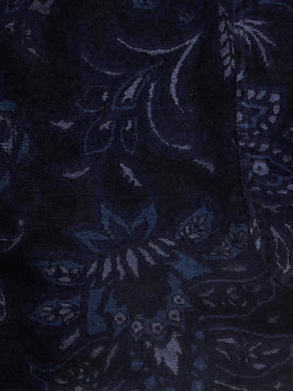 #6: جاكيت بيزلي مخملي وحيد الصدر - أزرق داكن