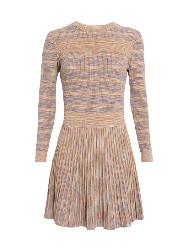 فستان مارثا القصير المحبوك والمصبوغ بالفضاء