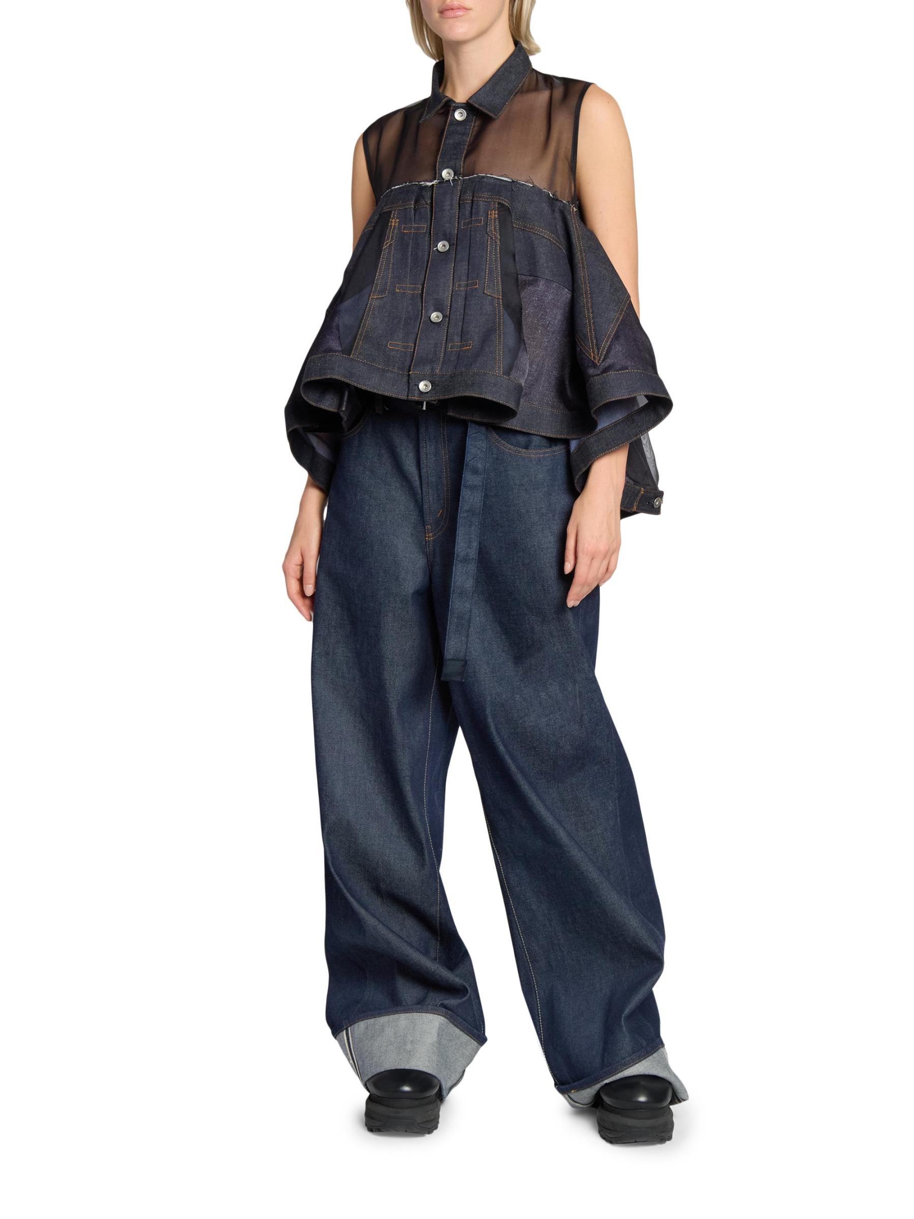sacai デニムポンチョコード付オーバーサイズ sacai デニムポンチョコード付オーバーサイズ sacai デニム