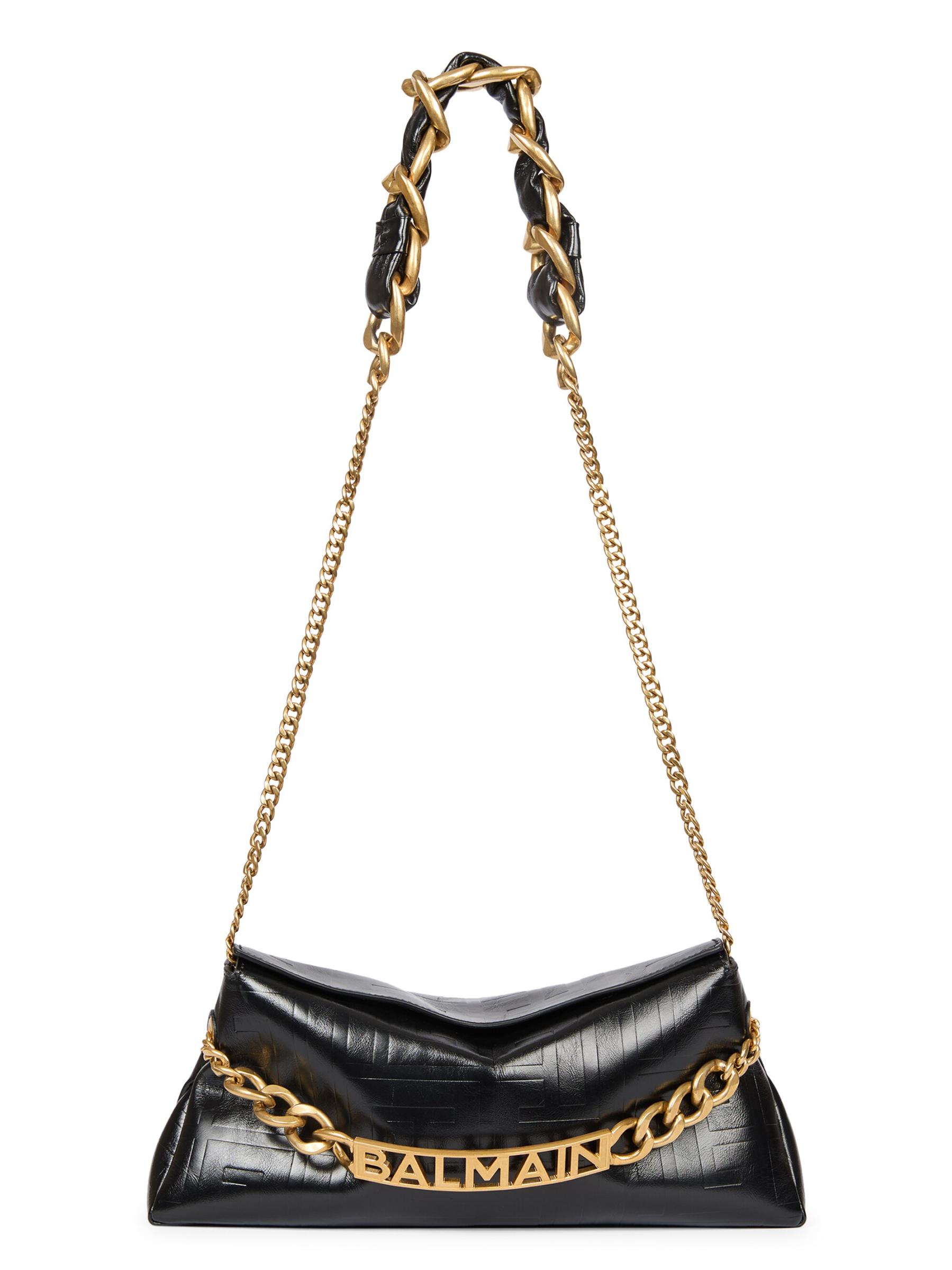 Shop Balmain - 1945 Crinkled Leather Soft Pouch | Saks Fifth