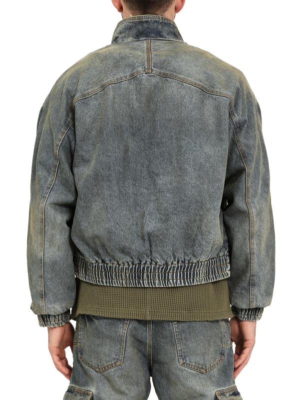 #2: جاكيت جينز قصير بأكتاف منسدلة - نيلي فاتح