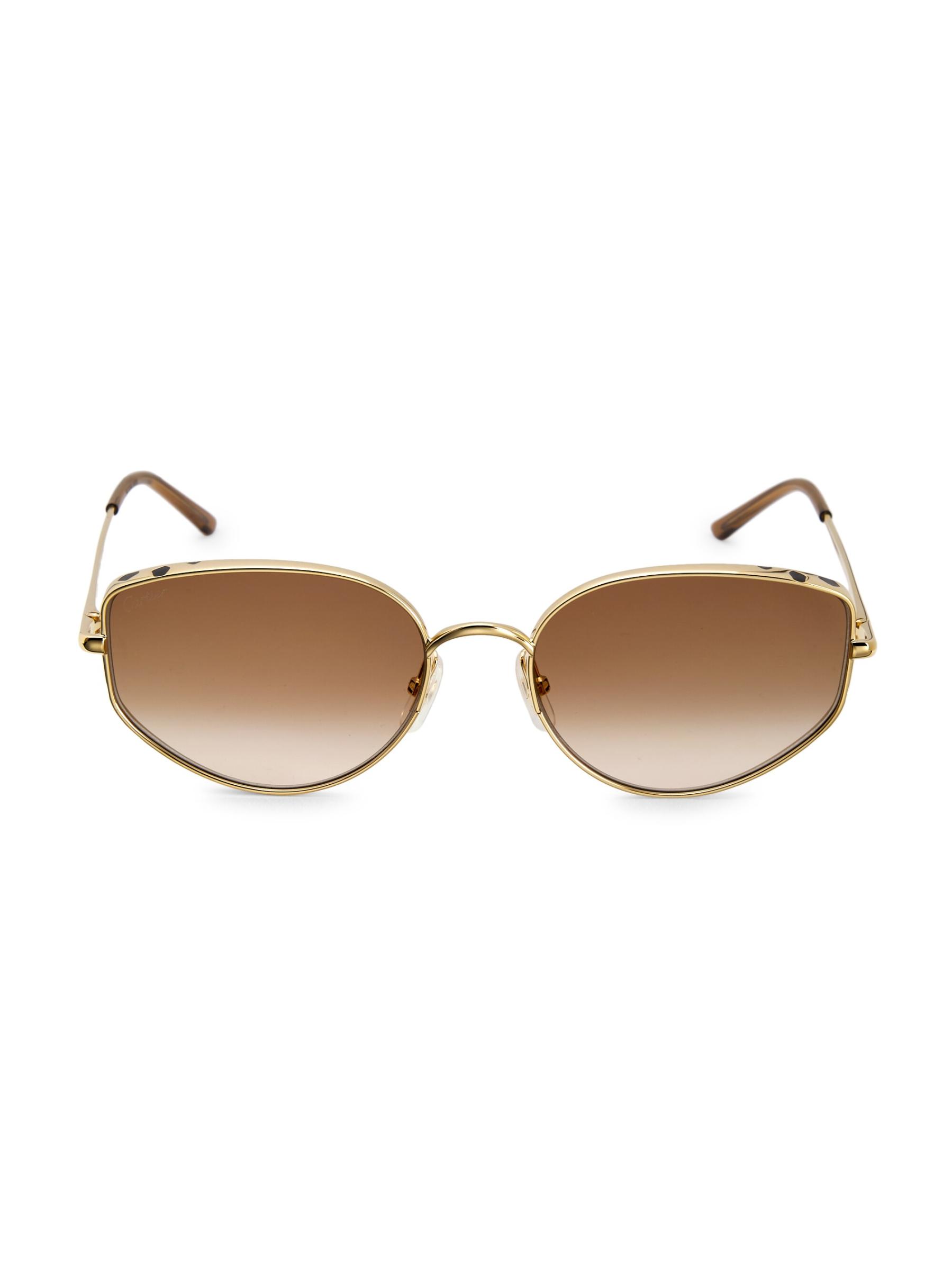 Shop Cartier - Panthère De Cartier 58MM Cat Eye Sunglasses