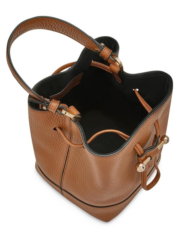 #4: حقيبة Osette كبيرة الحجم بحزام يلتف حول الجسم من الجلد - أسمر