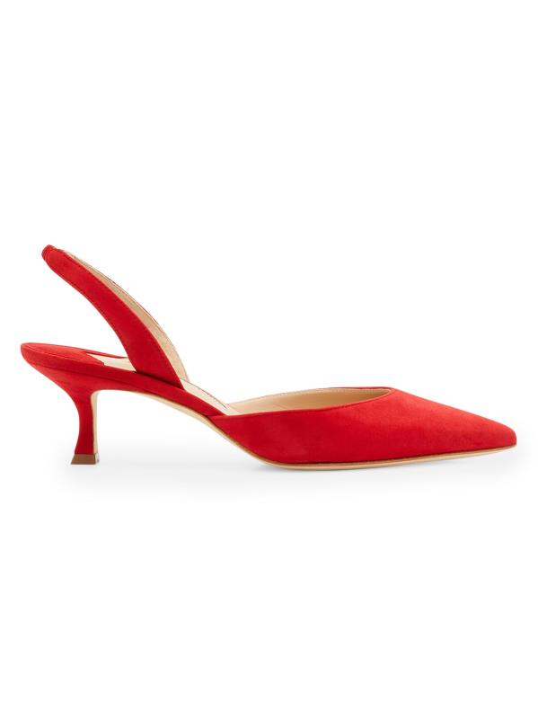 Carolyne 50MM Suede Slingback Pumps
