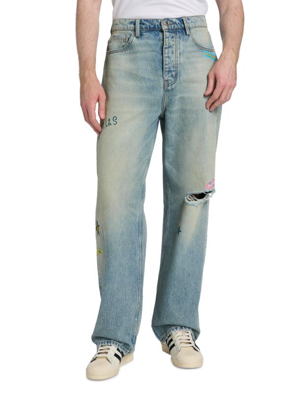 #2: بنطال جينز فضفاض مستقيم - غسيل خفيف