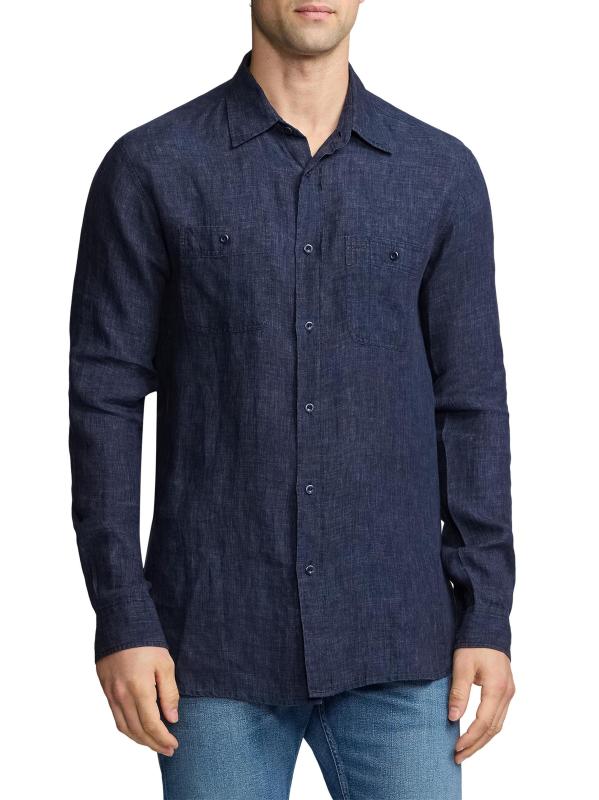 Shop Ralph Lauren Purple Label Langley Linen Sport Shirt Saks