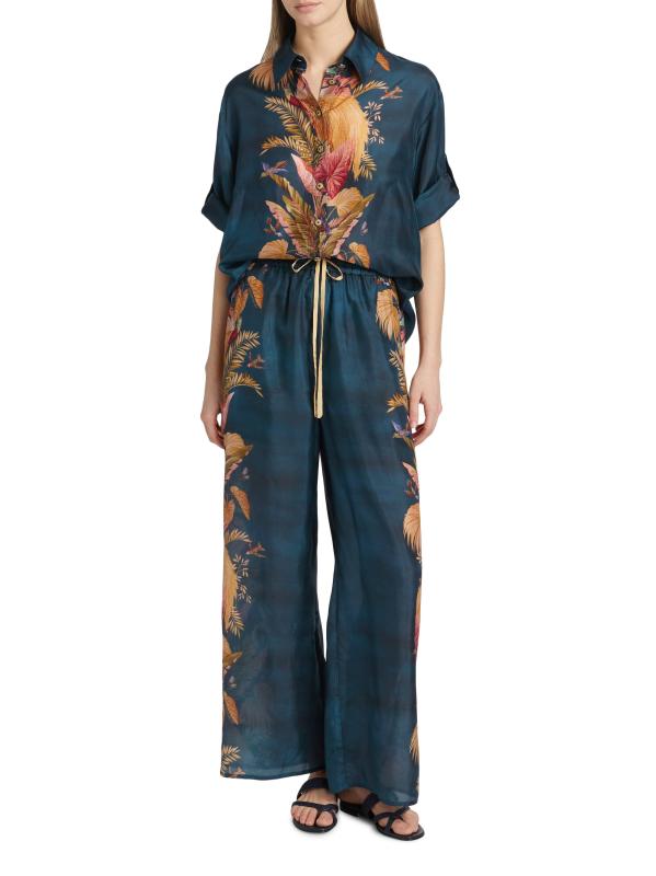 Shop Zimmermann - Ascension Silk Relaxed Pants | Saks Fifth