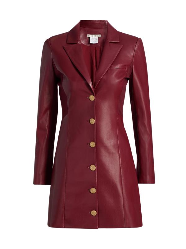 فستان قصير من الجلد الصناعي من Michelle