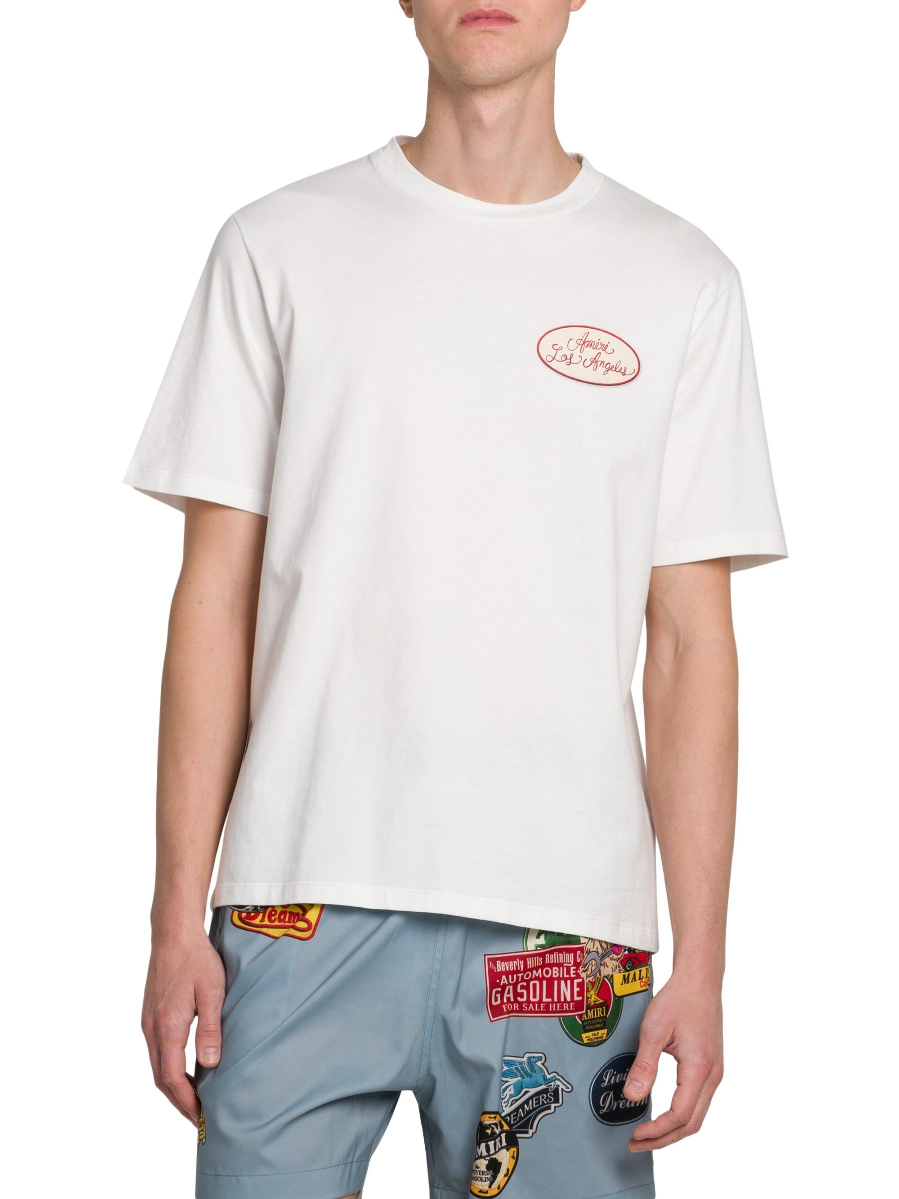 AMIRI Station Patch ロゴ コットン Tシャツ 人気 STATION PATCH TEE - Black | AMIRI