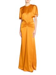 【Victoria Beckham】ギャザージャージーミディドレス 関税込＞Victoria Beckham＊ギャザーVネック ミディドレス
