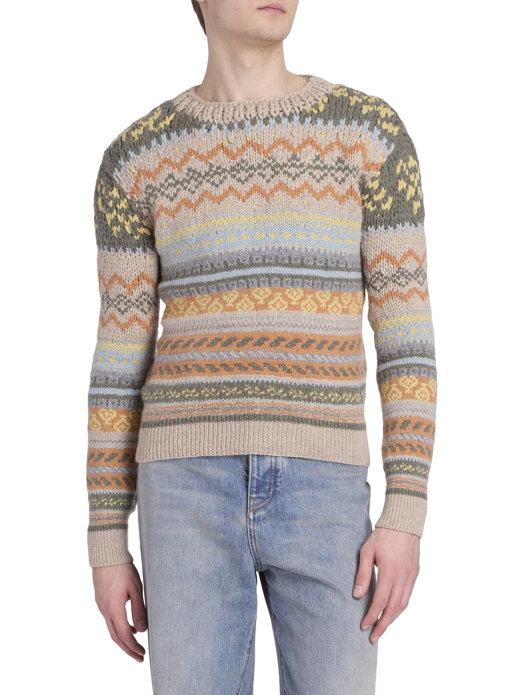 Intarsia cashmere sweater hotsell