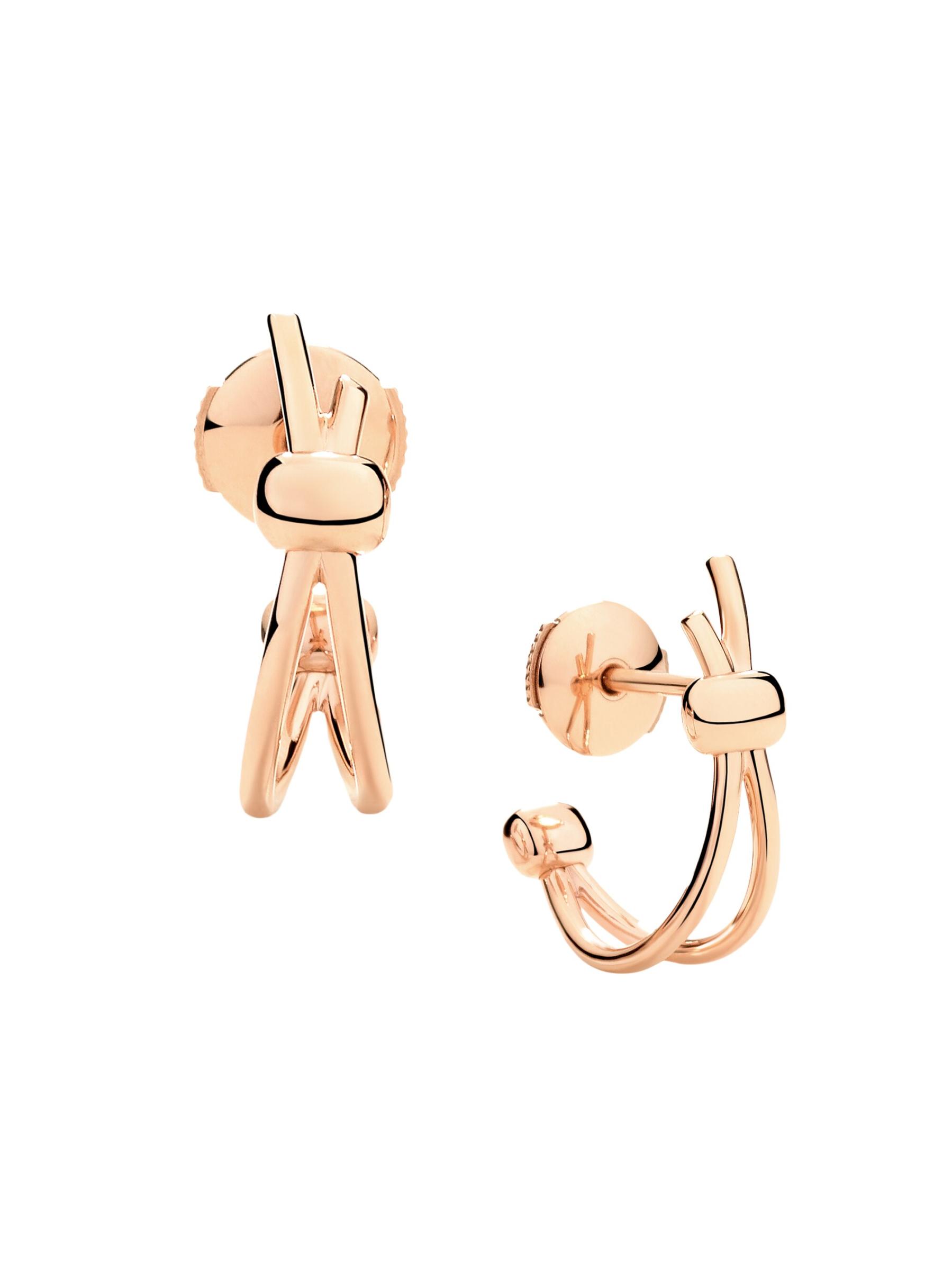 ☆美品☆ポメラート TOGETHER ピアス ピンクゴールド&ダイヤモンド Pomellato - トゥギャザー18Kローズゴールドフープピアス を