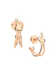 Pomellato ローズクォーツ フープピアス POMELLATO 18Kローズゴールド ダイヤモンド フープピアス | NET