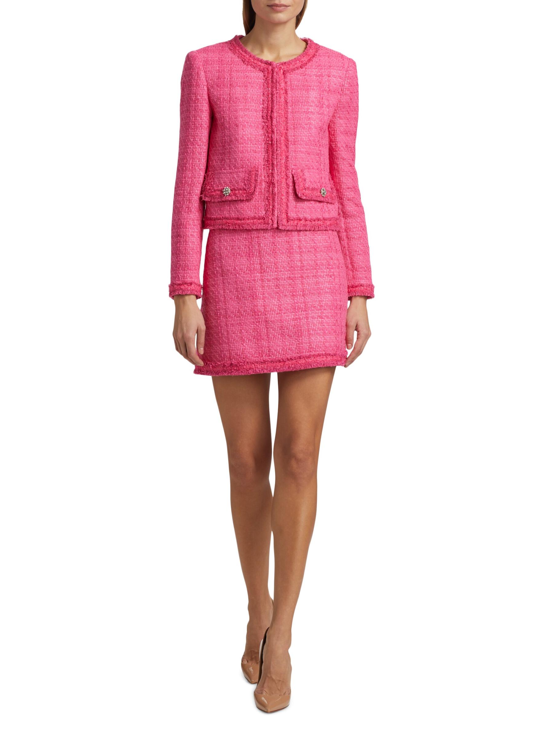 Alice + Olivia ランドンツイードジャケット 0400022453575_WILDPINK?wid=600
