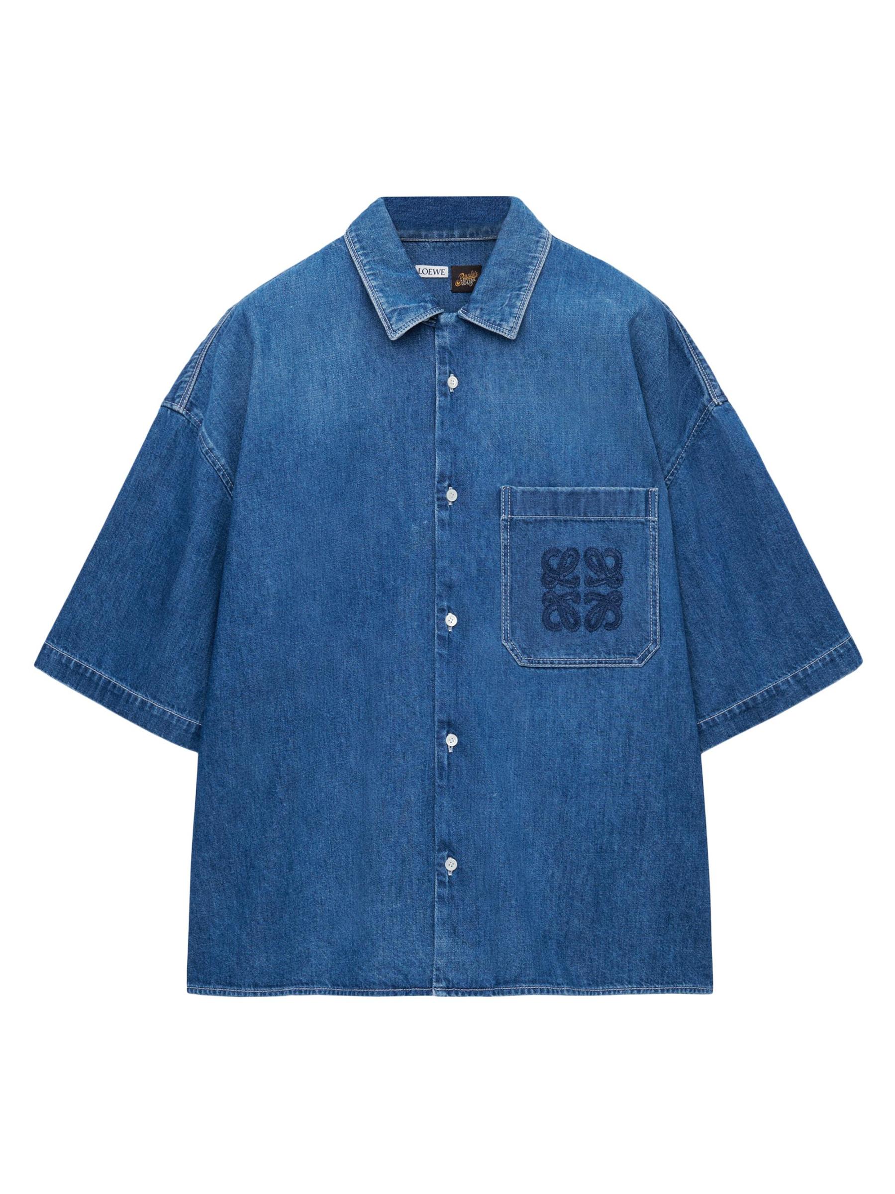 Shop Loewe - LOEWE x Paula's Ibiza Denim Short-Sleeve Shirt | Saks