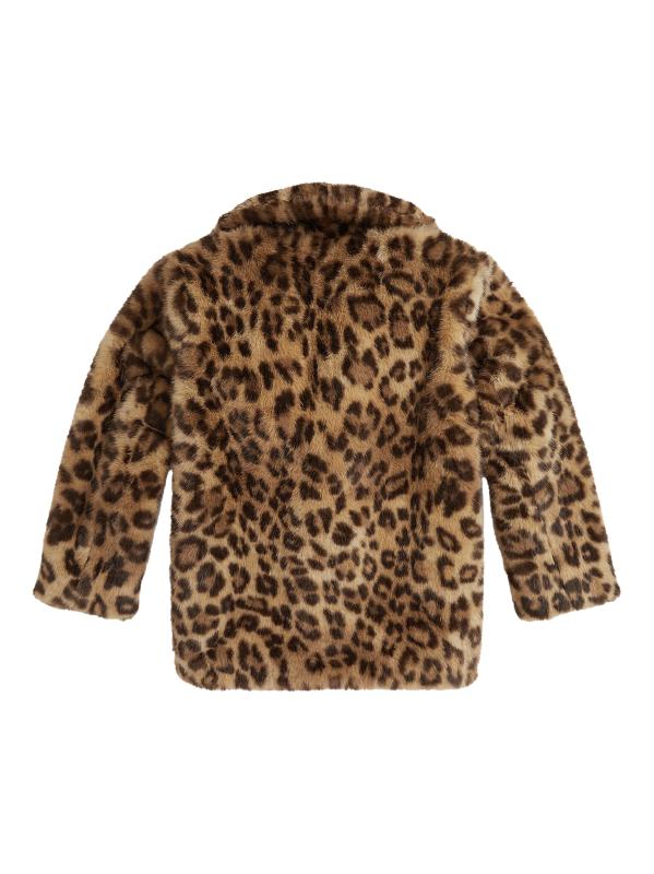 #2: معطف من الفرو الصناعي بنقشة جلد الفهد للفتيات الصغيرات والفتيات - طباعة جلد الفهد