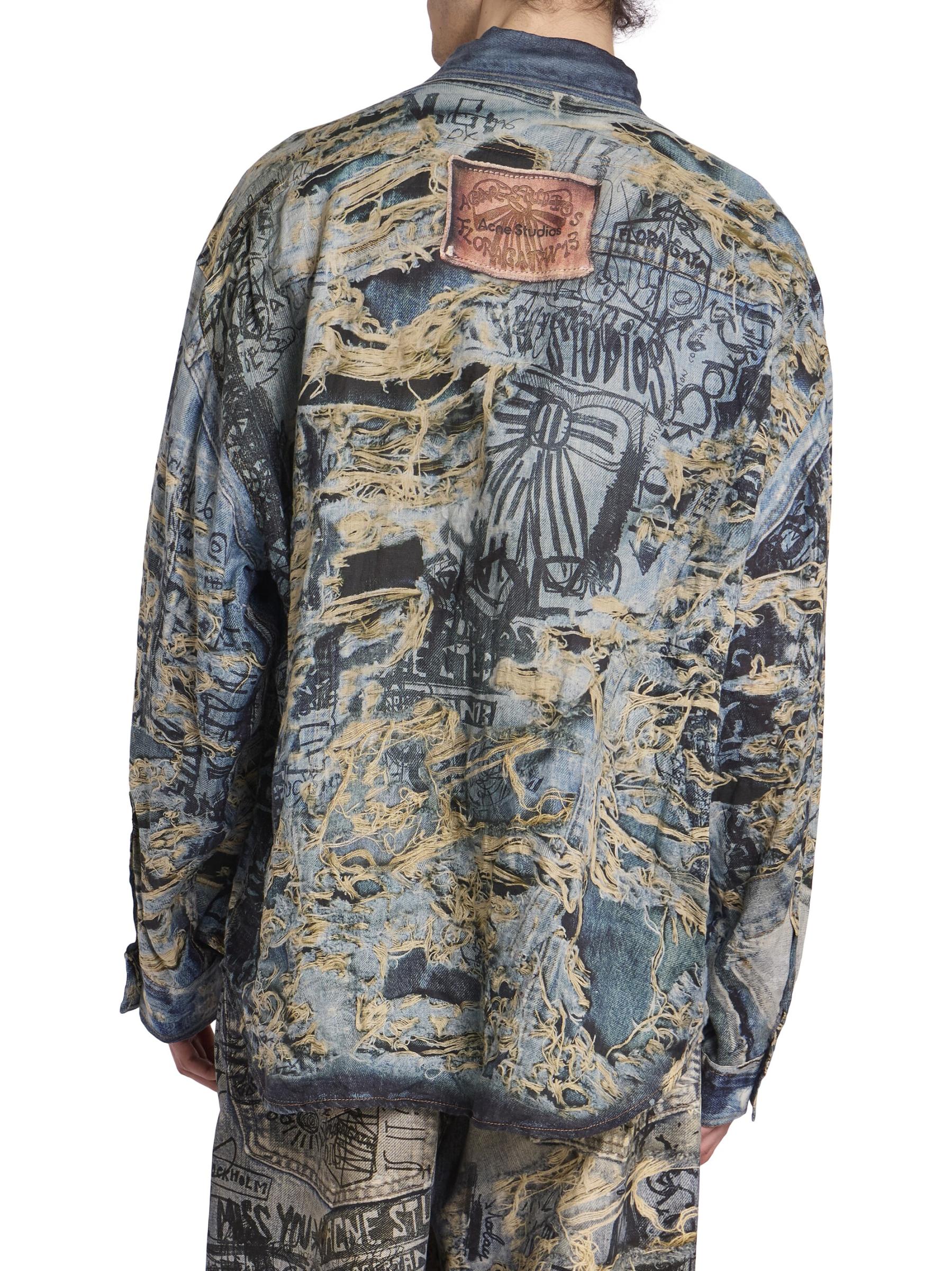 新品★STICKY from SCARS ★WHERE'S MY MONEY Shop Acne Studios - Setar Torn Scribble Printed Linen Shirt