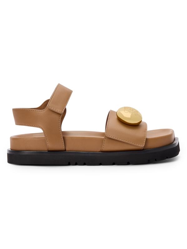 Shop Loewe - Pebble Fussbett Leather Sandals | Saks Fifth